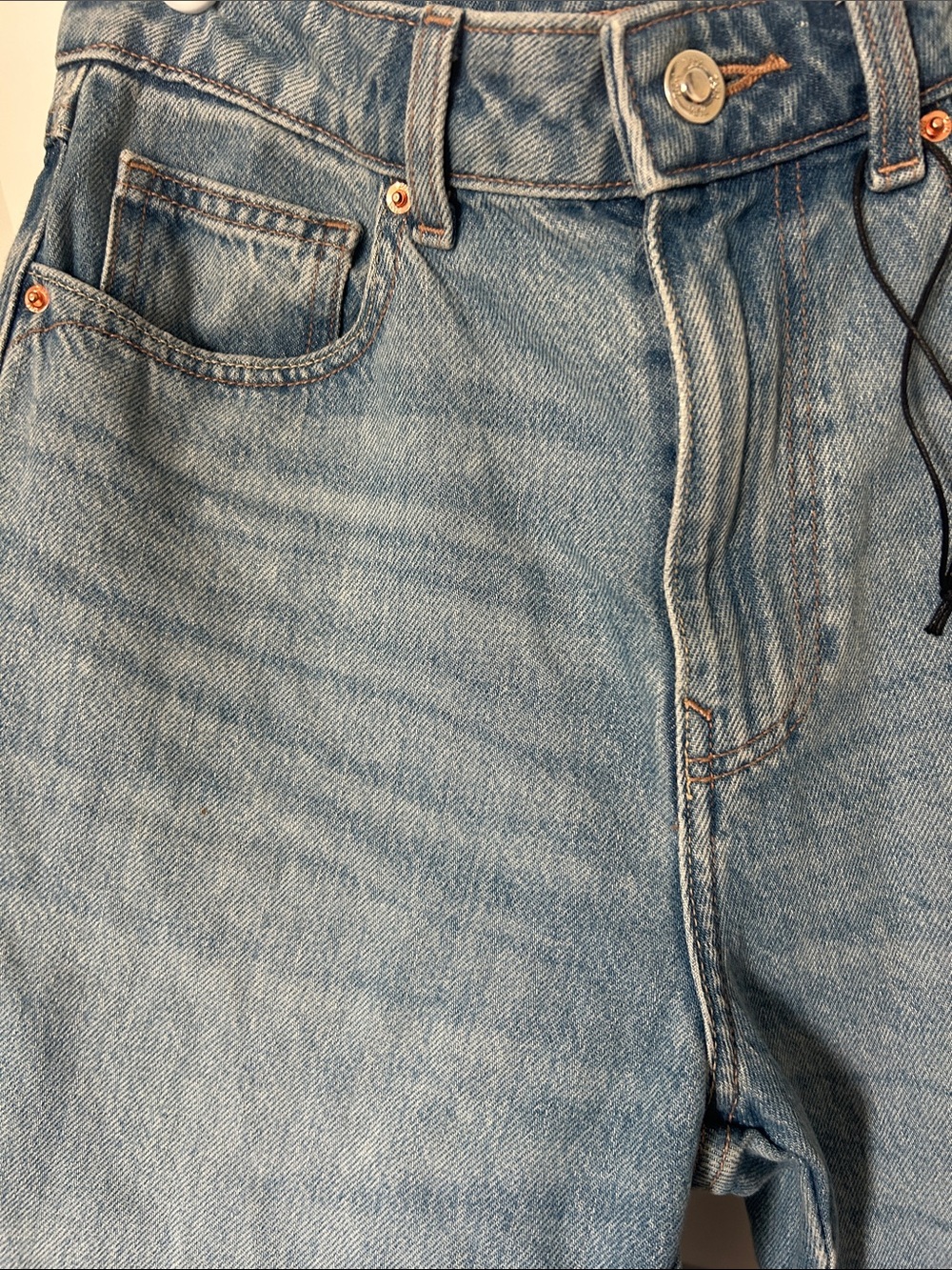 Zara Light Blue Straight-Leg Jeans - Picture 6 of 6